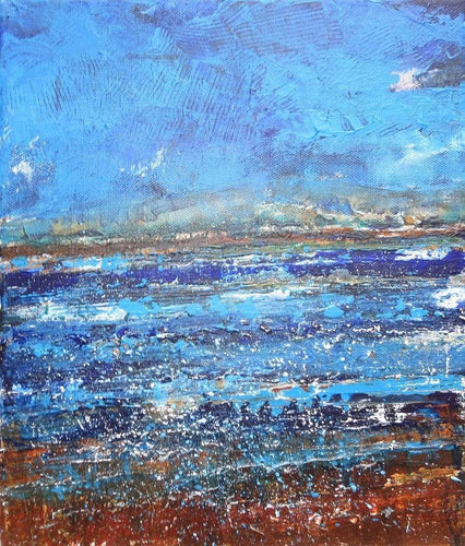 When The Sea Met The Land - original acrylic painting on canvas (H30xW25cm)
