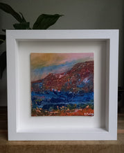 Load image into Gallery viewer, A Mountain By The Sea -  acrylic on canvas board (H15xW15cm) framed