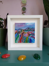 Load image into Gallery viewer, Colouful abstract landscape framed by Martina Furlong artist