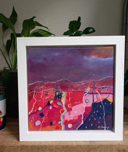 Emerging - original acrylic painting on canvas (H20xW20cm) framed