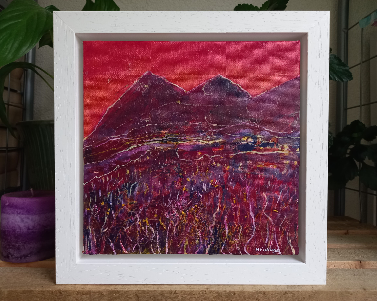 Home Again - original acrylic painting on canvas (H20xW20cm) framed