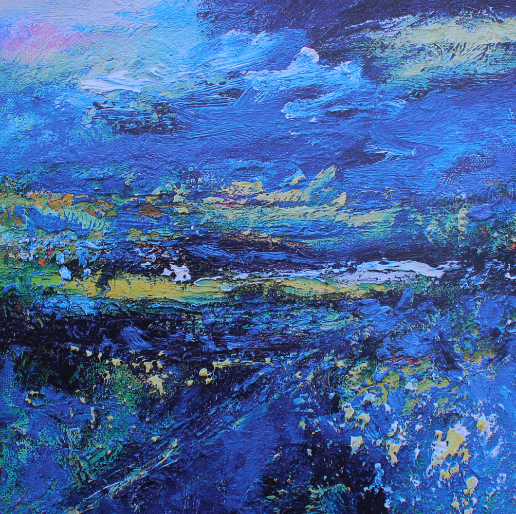 Landscape In Blue - Greeting Card