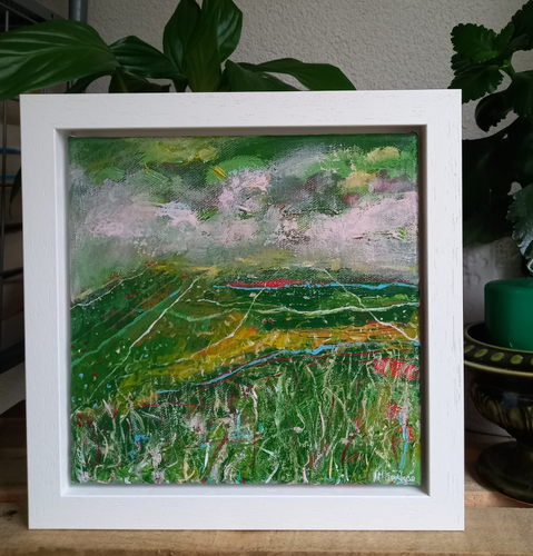 Nature Is Where I Belong - original acrylic painting on canvas (H20xW20cm) framed