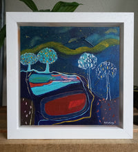 Load image into Gallery viewer, Out Here  - original acrylic painting on canvas (H20xW20cm) framed