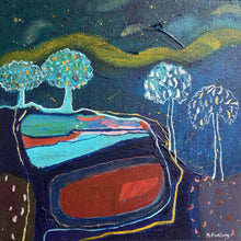 Load image into Gallery viewer, Out Here  - original acrylic painting on canvas (H20xW20cm) framed