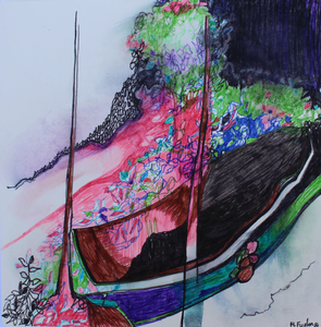 Sailing Away - Handpainted Card