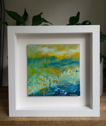 The Keeper Of Ancestral Wisdom - original acrylic painting on canvas board (H15xW15cm) framed