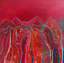 Load image into Gallery viewer, The Mountains Will Always Be Here - original acrylic painting on canvas (H20xW20cm) framed