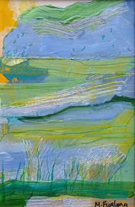The World That We Live In I -  acrylic and pen on card (H15xW15cm)