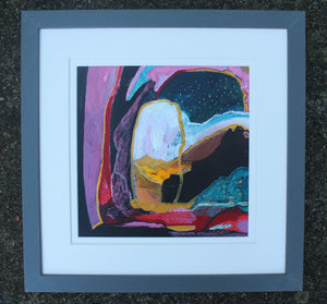 To Be Home II - original mixed media painting on paper (framed)