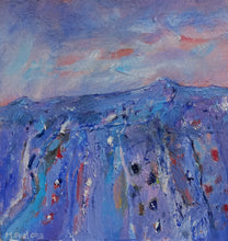 Load image into Gallery viewer, Irish landscape painting in blue purpel and orange