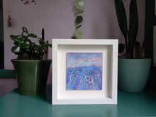 Load image into Gallery viewer, Mountainous landscape painting in purple blue and orange by Irish artist Martina Furlong
