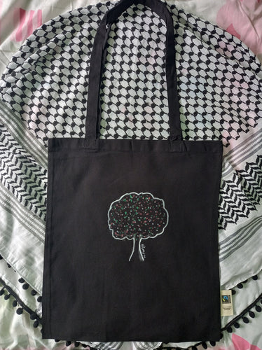 Tree With Spots Tote Bag - Hand Painted