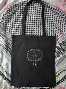Tree With Spots Tote Bag - Hand Painted
