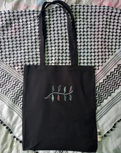 Eight Leaves Tote Bag - Hand Painted