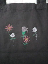 Load image into Gallery viewer, Red Flowers, White Flowers Tote Bag - Hand Painted