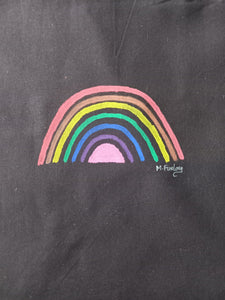 Rainbow Tote Bag - Hand Painted