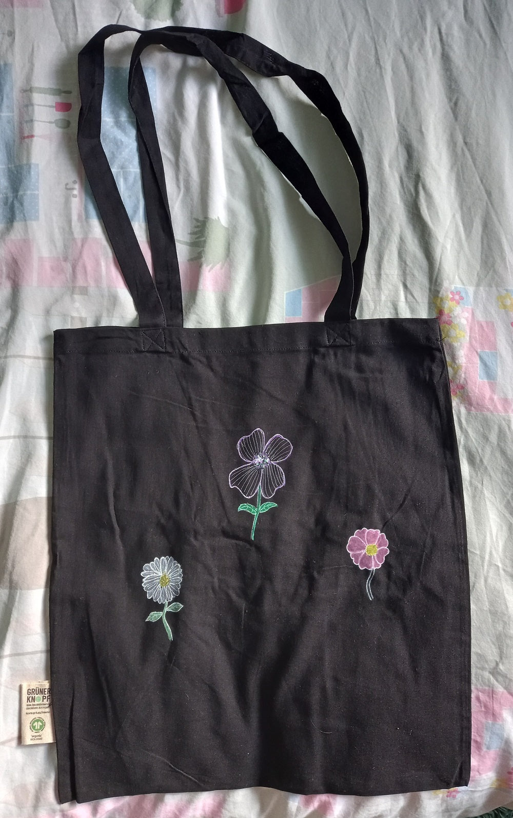 Flowers Tote Bag - Hand Painted