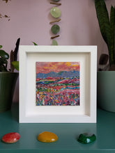 Load image into Gallery viewer, Under A Pink And Yellow Sky - original acrylic painting on wood (framed)