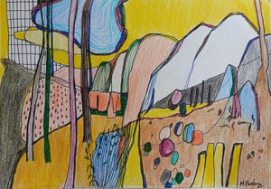 Without Thinking I - coloured pencil and ink pens on paper (H15xW21cm)