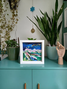 Feamed vibrant abstract landscape in situ by Martina Furlong Artist