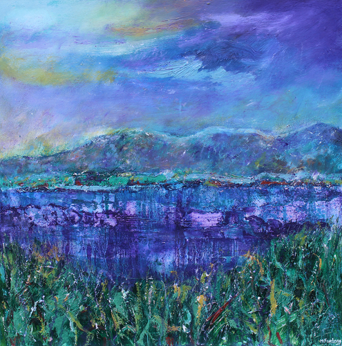A View From The Island II -  original oil painting on wood (H40xW40cm)