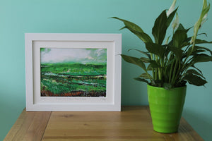 Textured green Irish landscape by Martina Furlong