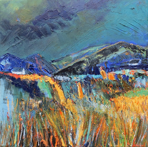 A Home In The Mountains 2014 - original oil painting on canvas