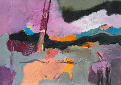 Abstract Ireland 1 - original acrylic painting on paper (H21xW29cm)