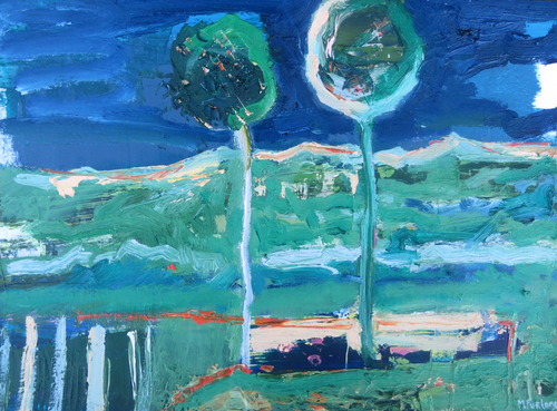 Abstract Ireland 11 - original oil painting on paper (H21xW29cm)