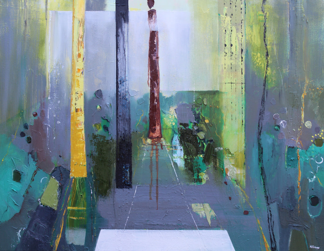 After The Beginning And Before The End - original oil painting on canvas (H70xW90cm)