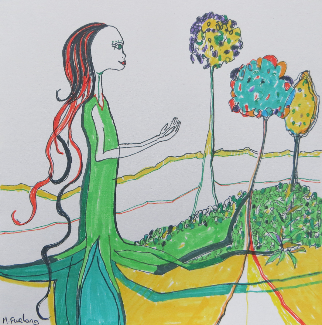 'As I Contemplate The Beauty Of The Earth' - Hand Painted Card