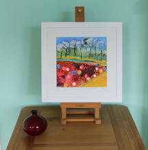 Load image into Gallery viewer, Framed artwork in situ red blue yellow green