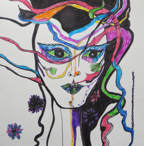 Hand Painted Card - Character 13