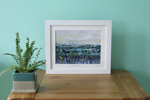 In Grey and Green print of an original oil painting on paper by Martina Furlong