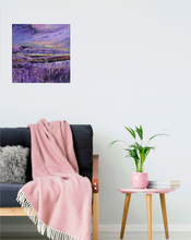 Load image into Gallery viewer, Contemporary Irish landscape in purple in situ