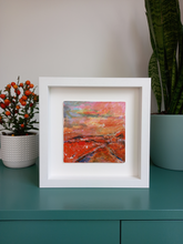 Load image into Gallery viewer, Landscape Study In Orange - original acrylic painting on wood (framed)