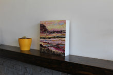 Load image into Gallery viewer, Landscape With Pink, Yellow And Blue, 2018 - original oil painting on wood (H20xW20cm)