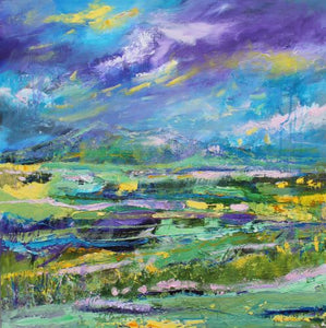 Landscape In Purple And Green