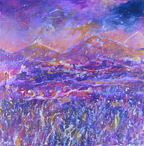 Landscape Study In Purple And Gold