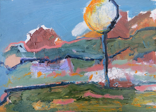 Abstract Ireland Series 'Landscape With Grey Sky And Tree'