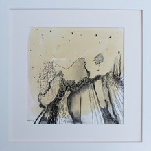 Load image into Gallery viewer, Monotone Landscape drawing made with tea ink pen and charcoal by Martina Furlong 