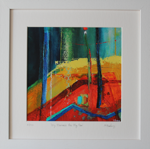 Vibrant abstract landscape painting