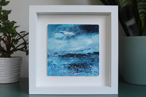 Irish seascape painting in blue by Martina Furlong