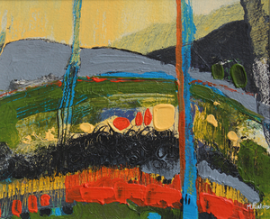 Unique abstract landscape painting by contemporary Irish abstract and landscape artist Martina Furlong