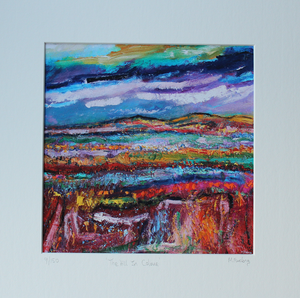 Vibrant textured Irish landscape painting by Martina Furlong