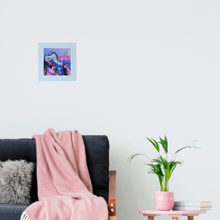 Load image into Gallery viewer, Pink and purple artwork in situ by contemporary Irish artist Martina Furlong