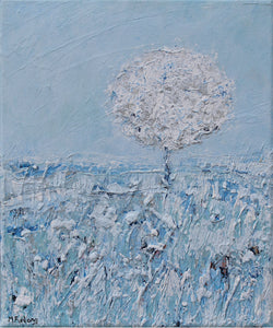 The Blue Scene - original acrylic painting on canvas (H30xW25cm)