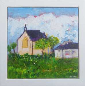 The Church At Kilmore Quay  - original acrylic painting on canvas (H20xW20cm)