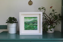 Load image into Gallery viewer, Framed green Irish landscape painting in situ by Iish artist Martina Furlong